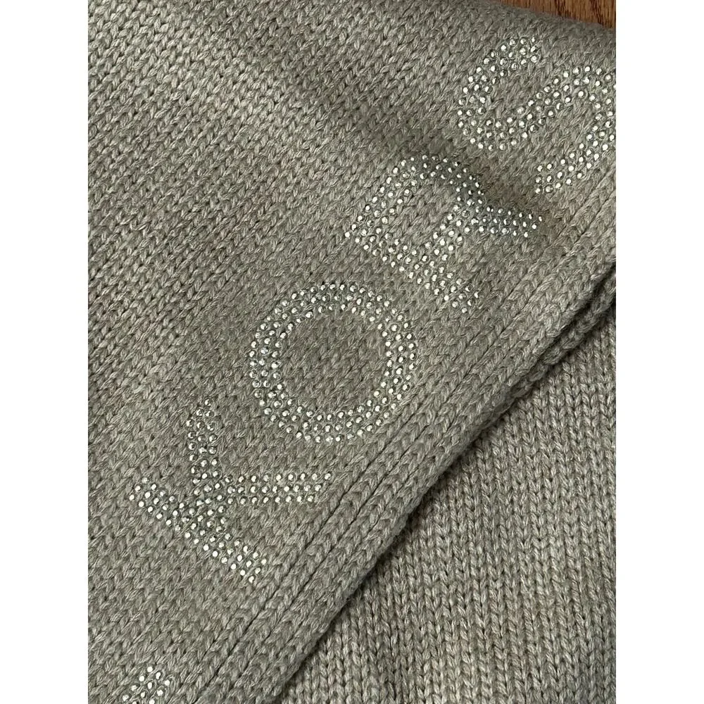 Michael Kors Knitted Scarf Camel Gold Studded Logo One Size‎ New with tags